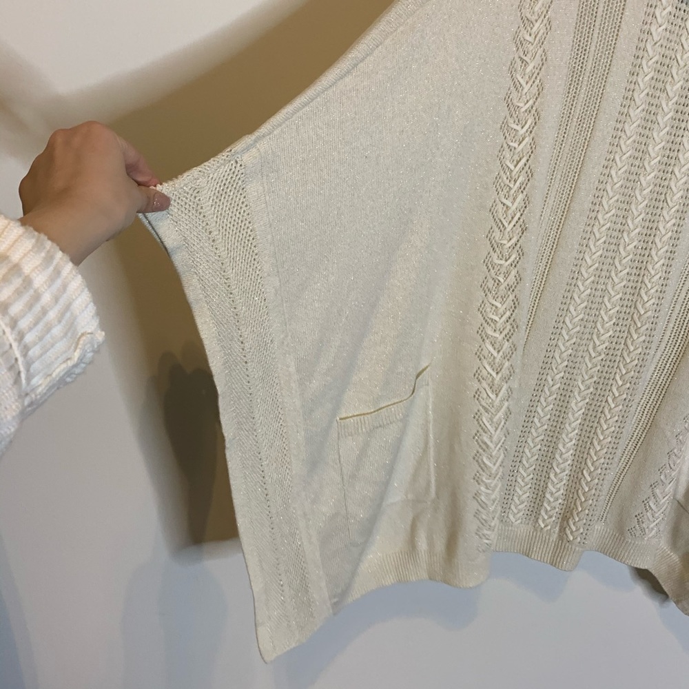 WHBM Sparkly Cowl Neck Sweater Poncho New H - Picture 2 of 7